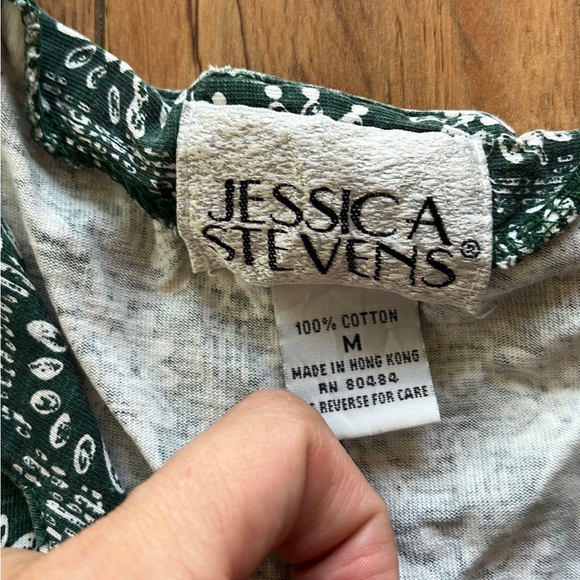 Vintage Green and cream floral romper - Picture 5 of 9